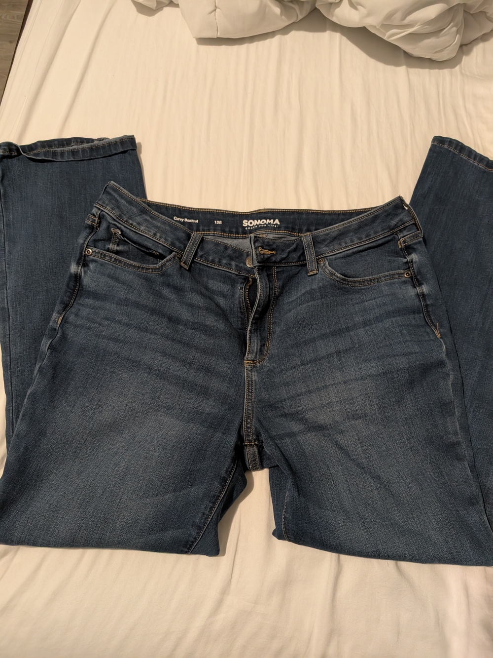 Sonoma Straight Leg Jeans in Dark Blue Wash